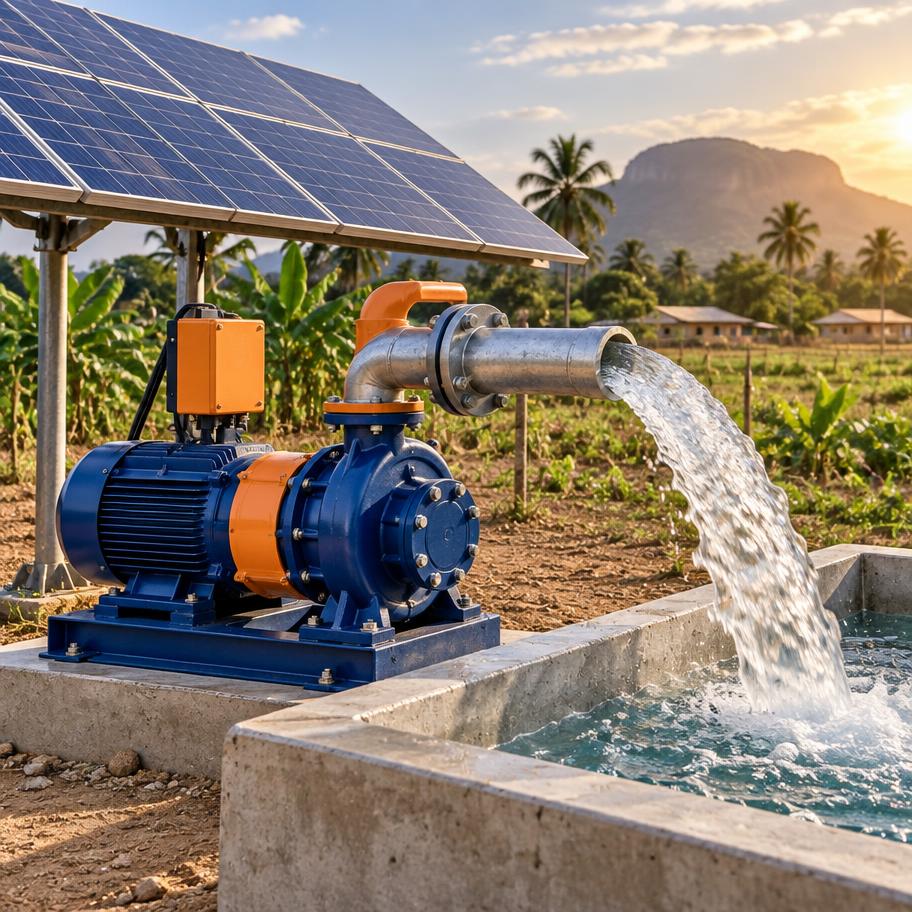 Pompe solaire installée par Ivoire Travaux Services